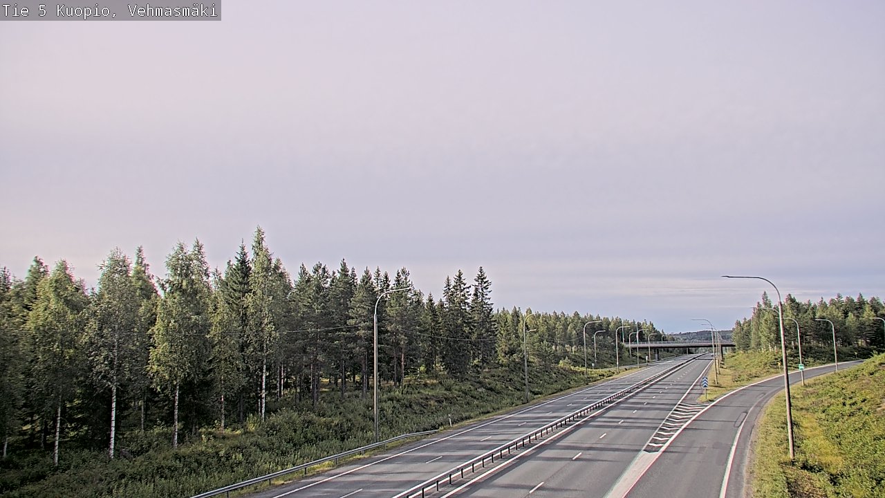 Weather Camera Image Road 5 Kuopio, Vehmasmäki, Kuopio, Pohjois-Savo