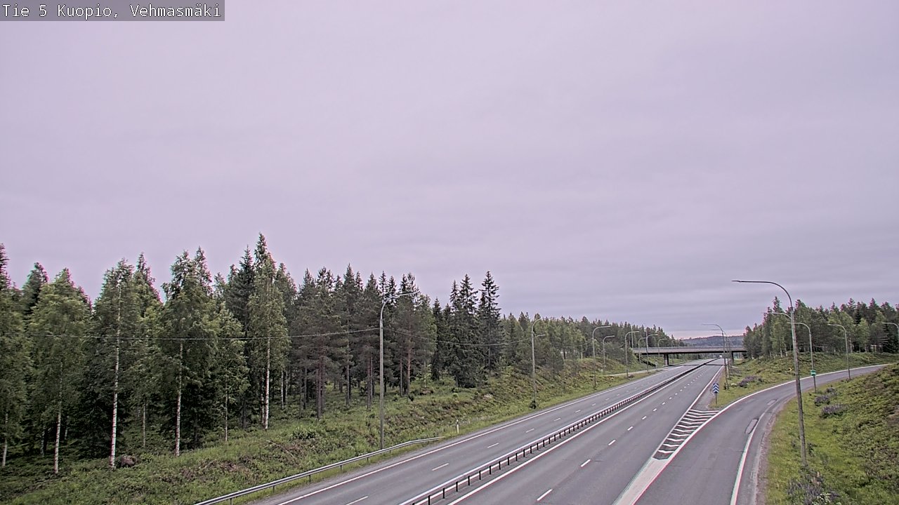 Weather Camera Image Road 5 Kuopio, Vehmasmäki, Kuopio, Pohjois-Savo