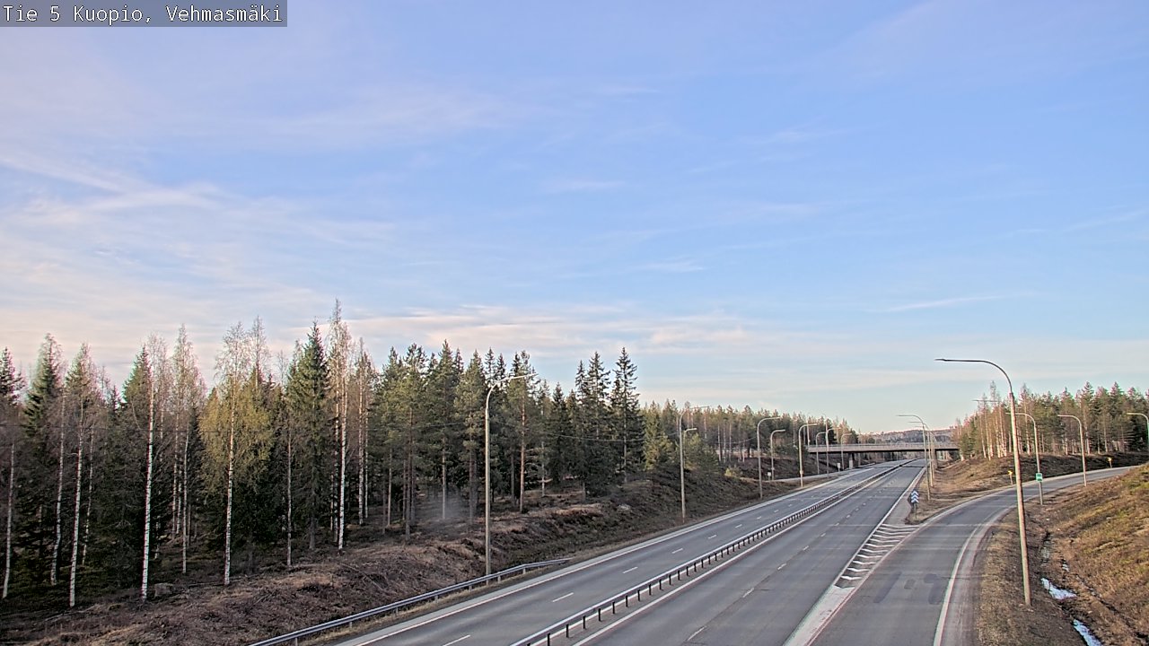Weather Camera Image Road 5 Kuopio, Vehmasmäki, Kuopio, Pohjois-Savo