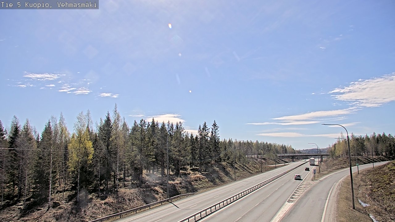 Weather Camera Image Väg 5 Kuopio, Vehmasmäki, Kuopio, Pohjois-Savo