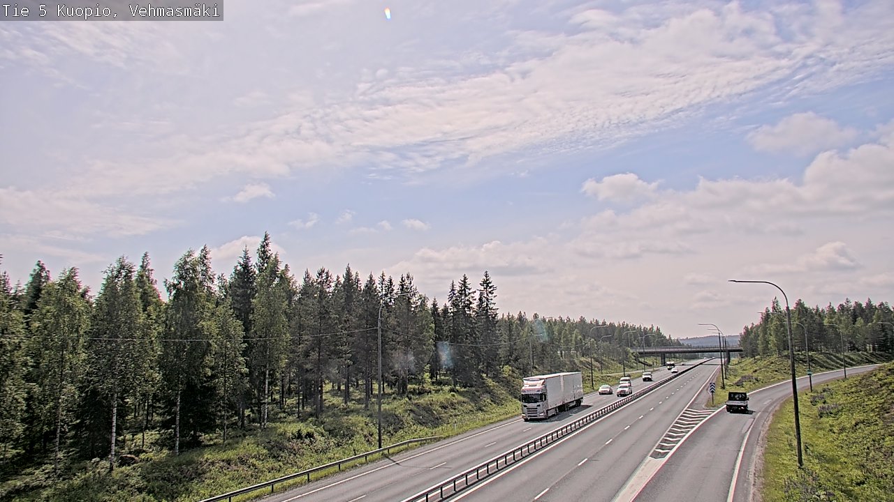 Weather Camera Image Road 5 Kuopio, Vehmasmäki, Kuopio, Pohjois-Savo