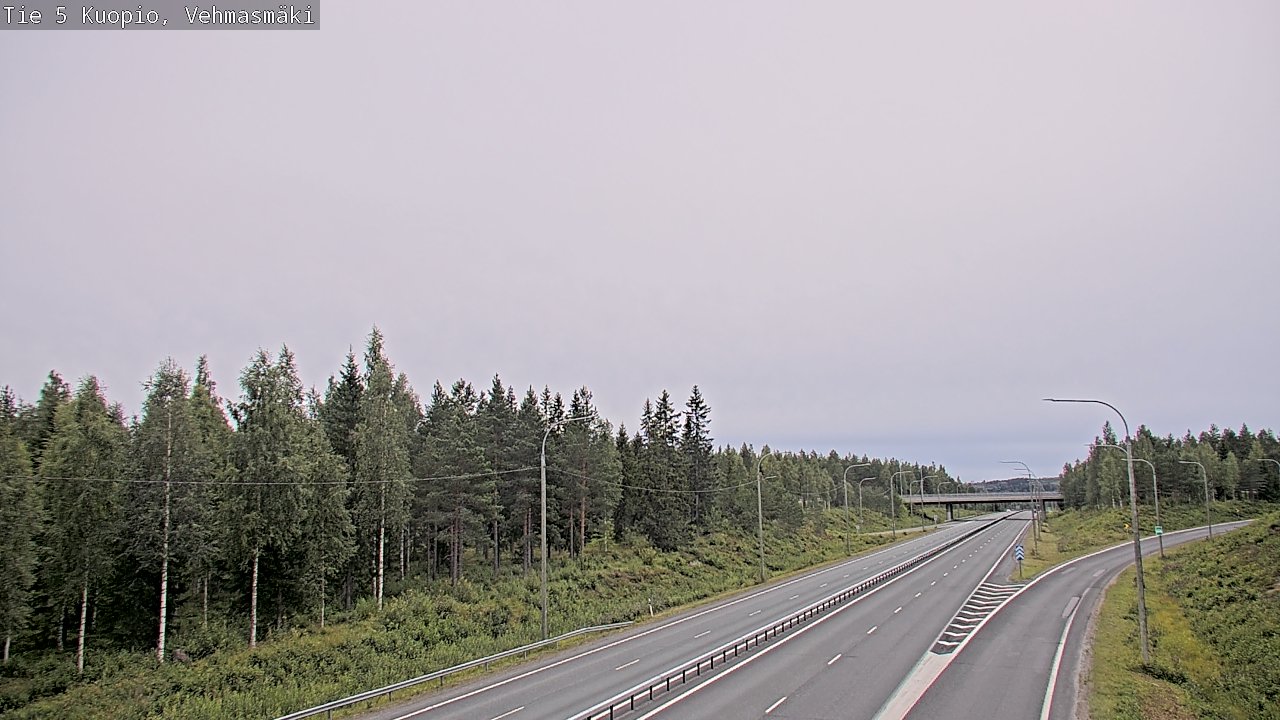 Weather Camera Image Väg 5 Kuopio, Vehmasmäki, Kuopio, Pohjois-Savo