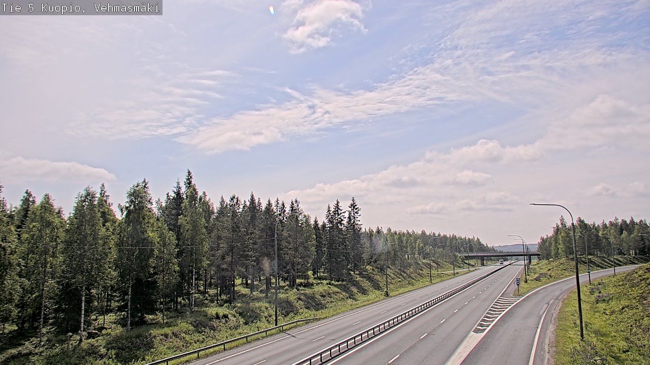 Weather Camera Image Road 5 Kuopio, Vehmasmäki, Kuopio, Pohjois-Savo