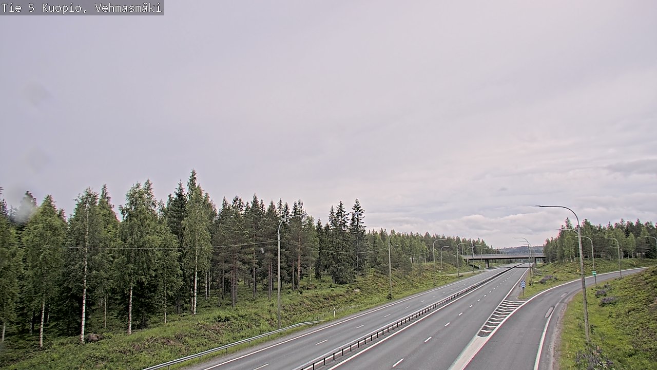 Weather Camera Image Road 5 Kuopio, Vehmasmäki, Kuopio, Pohjois-Savo