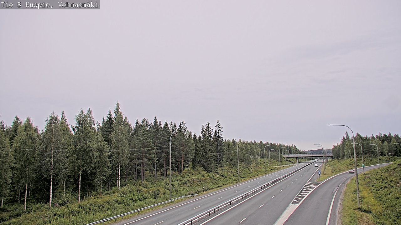 Weather Camera Image Road 5 Kuopio, Vehmasmäki, Kuopio, Pohjois-Savo