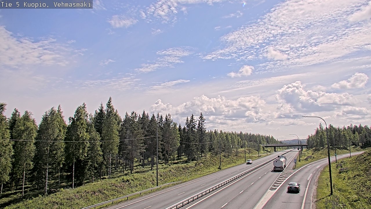 Weather Camera Image Road 5 Kuopio, Vehmasmäki, Kuopio, Pohjois-Savo