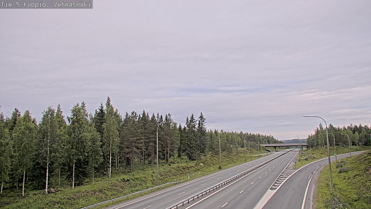 Weather Camera Image Road 5 Kuopio, Vehmasmäki, Kuopio, Pohjois-Savo