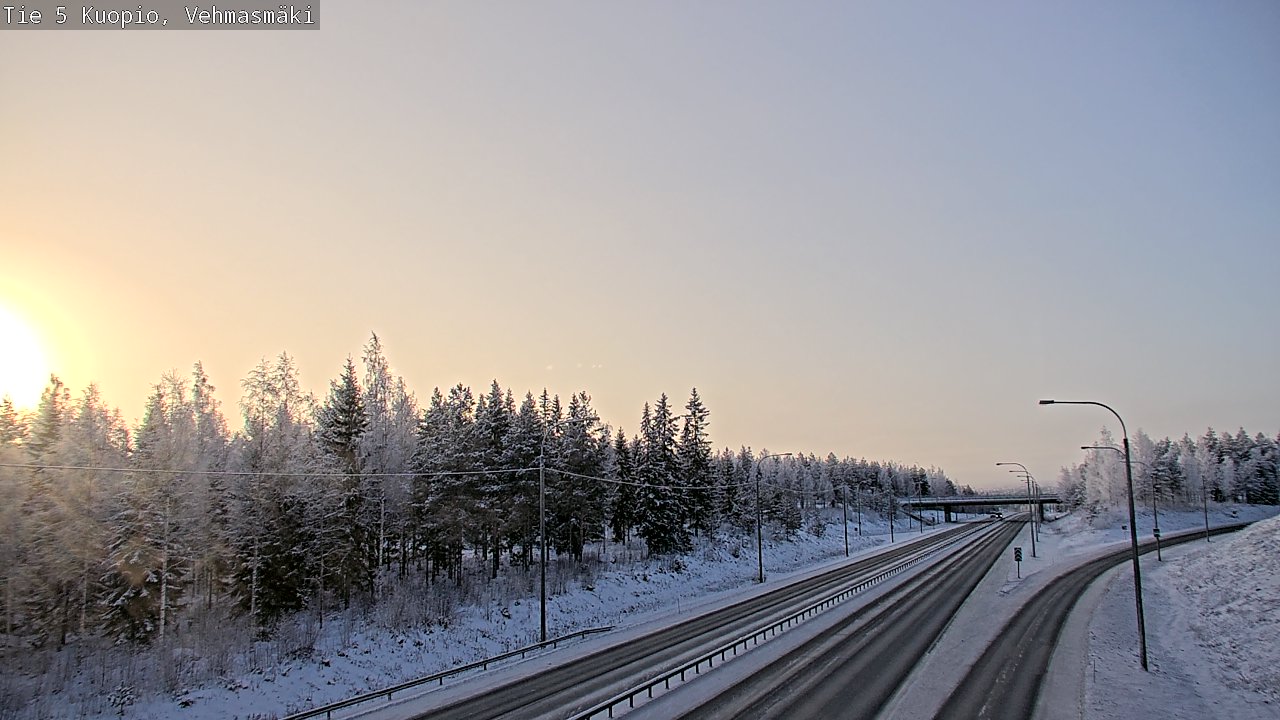 Weather Camera Image Väg 5 Kuopio, Vehmasmäki, Kuopio, Pohjois-Savo