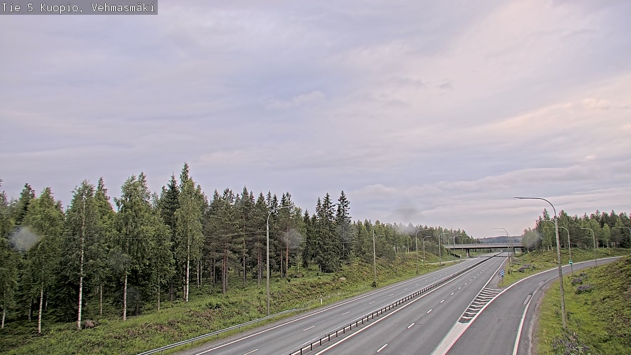 Weather Camera Image Road 5 Kuopio, Vehmasmäki, Kuopio, Pohjois-Savo