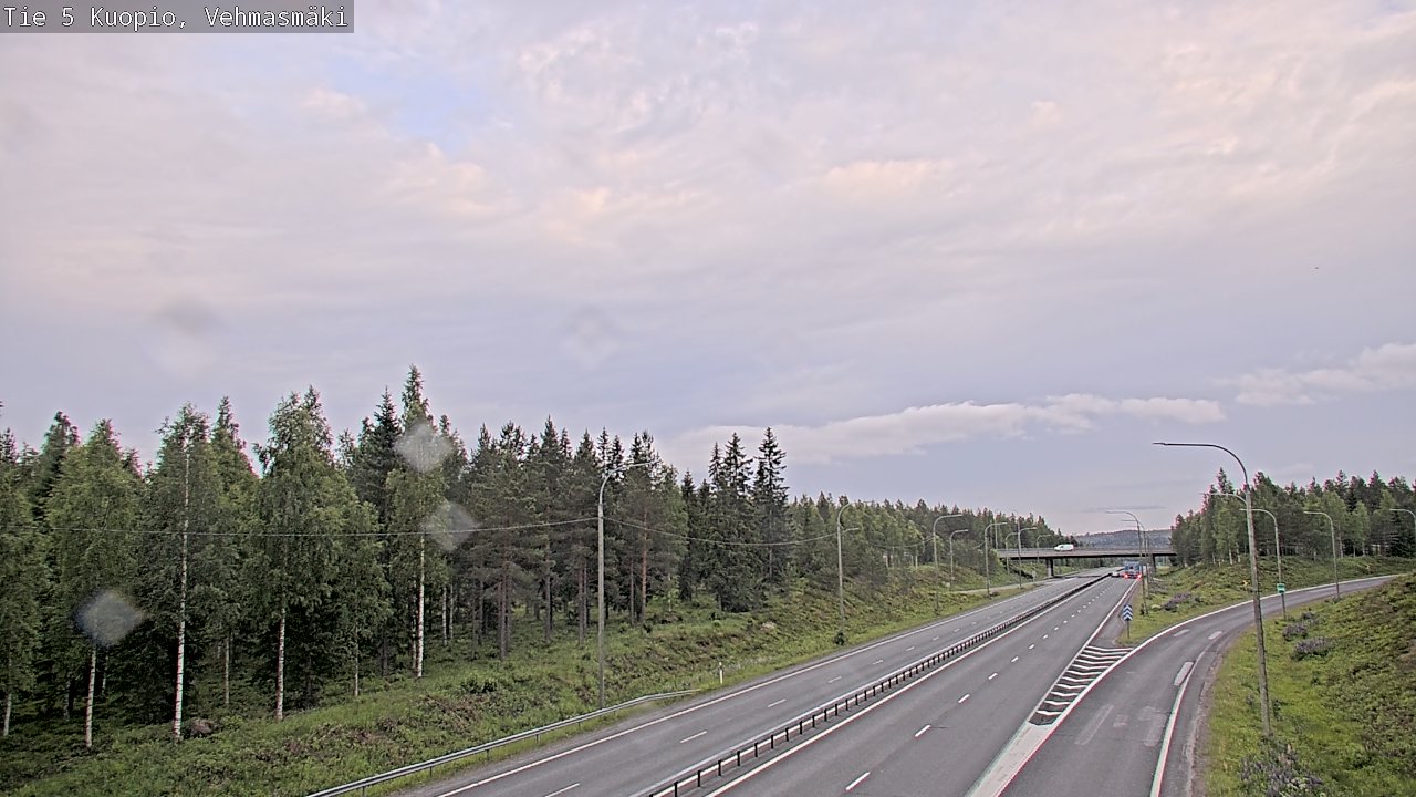 Weather Camera Image Road 5 Kuopio, Vehmasmäki, Kuopio, Pohjois-Savo
