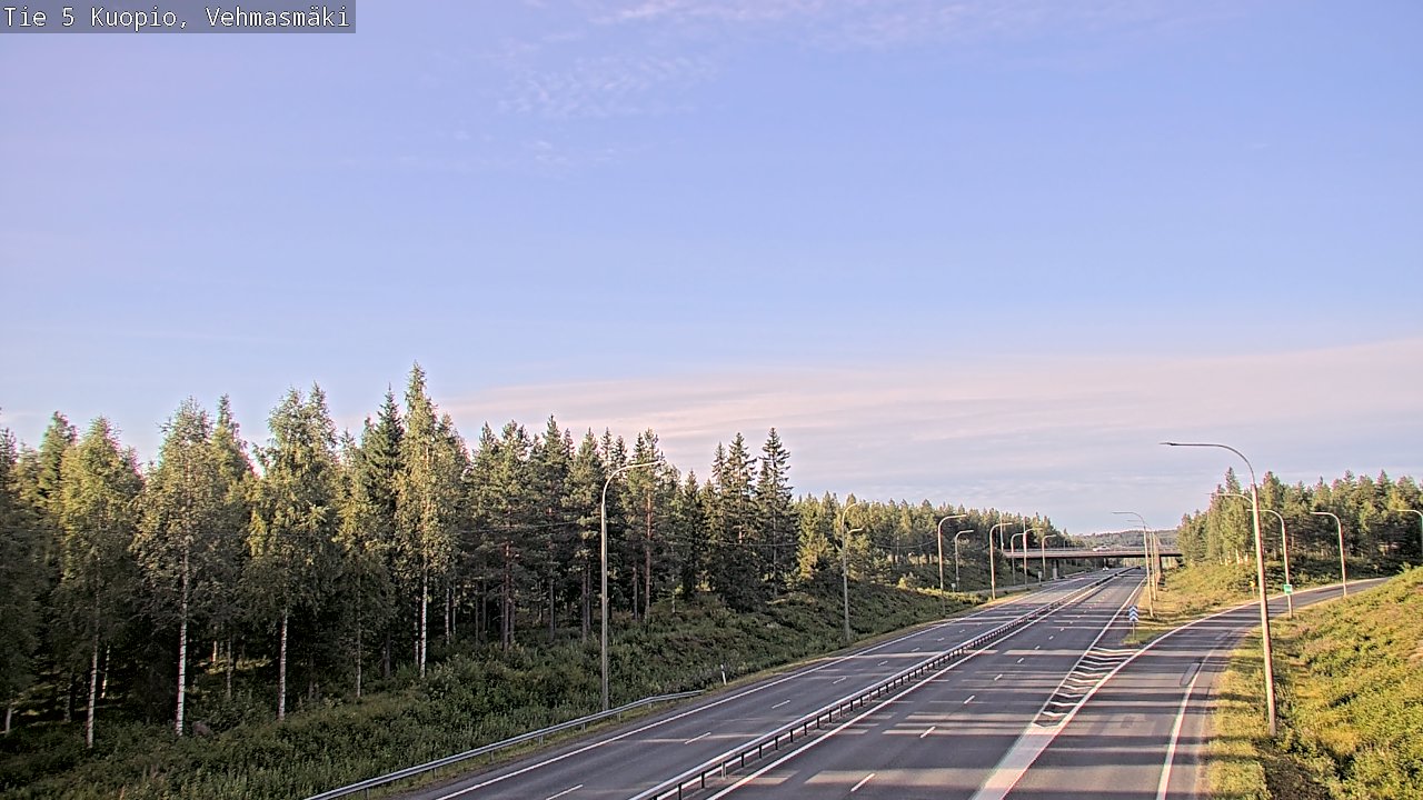 Weather Camera Image Road 5 Kuopio, Vehmasmäki, Kuopio, Pohjois-Savo
