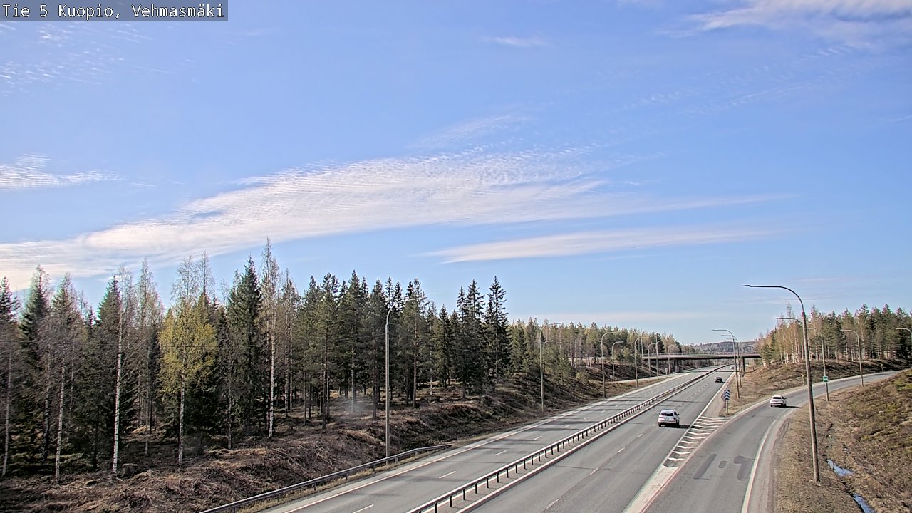 Weather Camera Image Road 5 Kuopio, Vehmasmäki, Kuopio, Pohjois-Savo