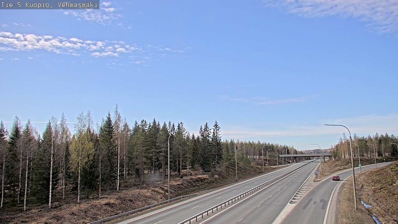 Weather Camera Image Road 5 Kuopio, Vehmasmäki, Kuopio, Pohjois-Savo