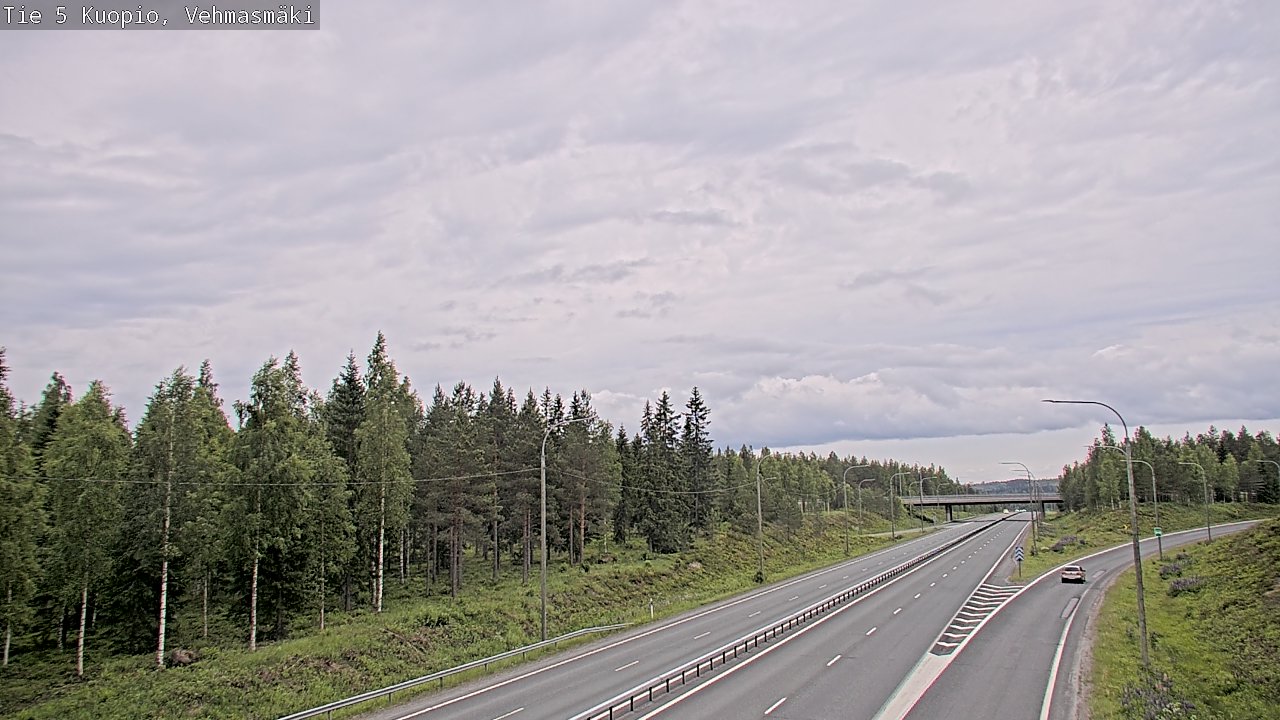 Weather Camera Image Road 5 Kuopio, Vehmasmäki, Kuopio, Pohjois-Savo