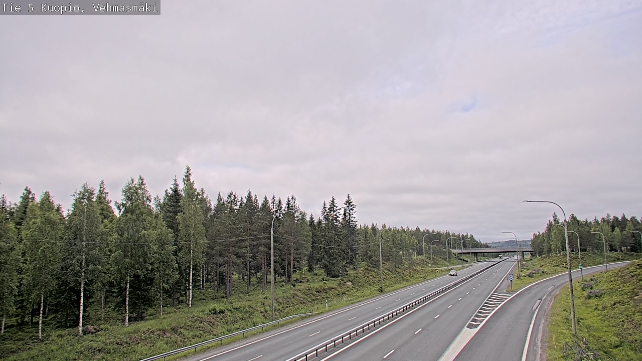 Weather Camera Image Road 5 Kuopio, Vehmasmäki, Kuopio, Pohjois-Savo