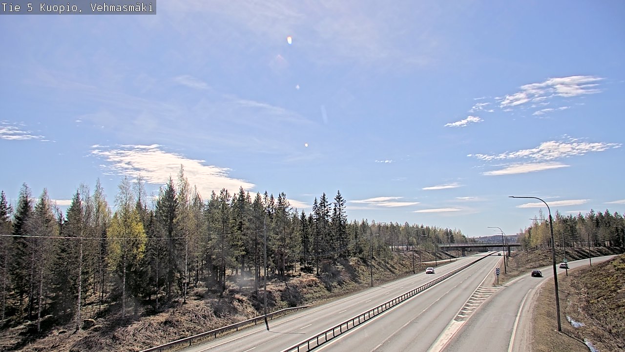 Weather Camera Image Väg 5 Kuopio, Vehmasmäki, Kuopio, Pohjois-Savo