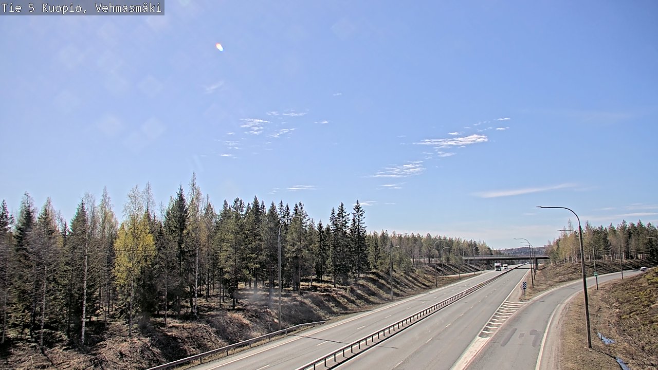 Weather Camera Image Road 5 Kuopio, Vehmasmäki, Kuopio, Pohjois-Savo