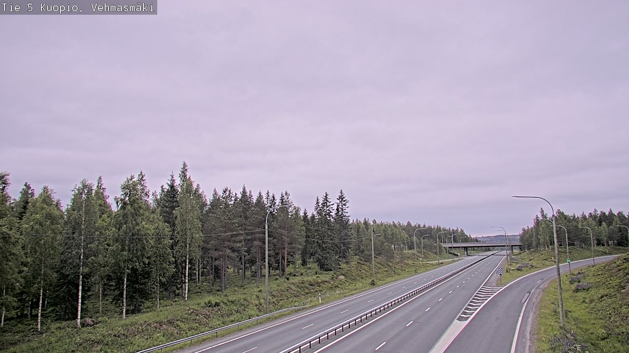 Weather Camera Image Road 5 Kuopio, Vehmasmäki, Kuopio, Pohjois-Savo
