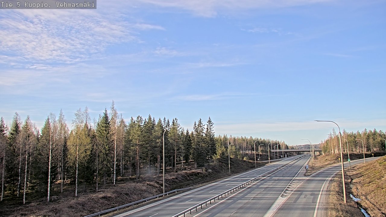 Weather Camera Image Road 5 Kuopio, Vehmasmäki, Kuopio, Pohjois-Savo