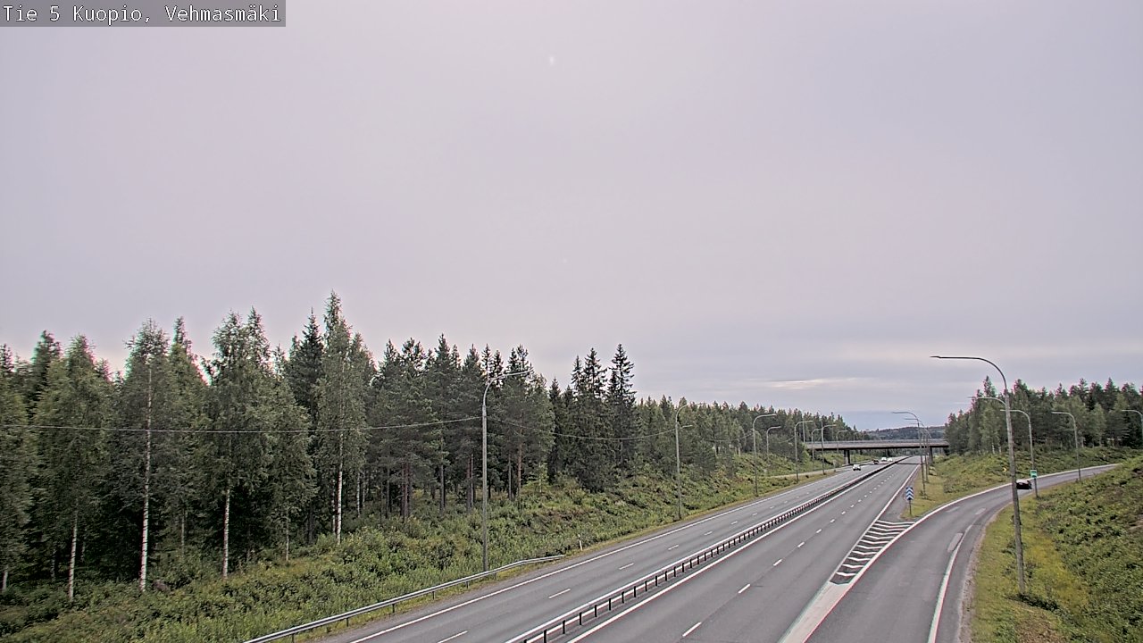 Weather Camera Image Väg 5 Kuopio, Vehmasmäki, Kuopio, Pohjois-Savo