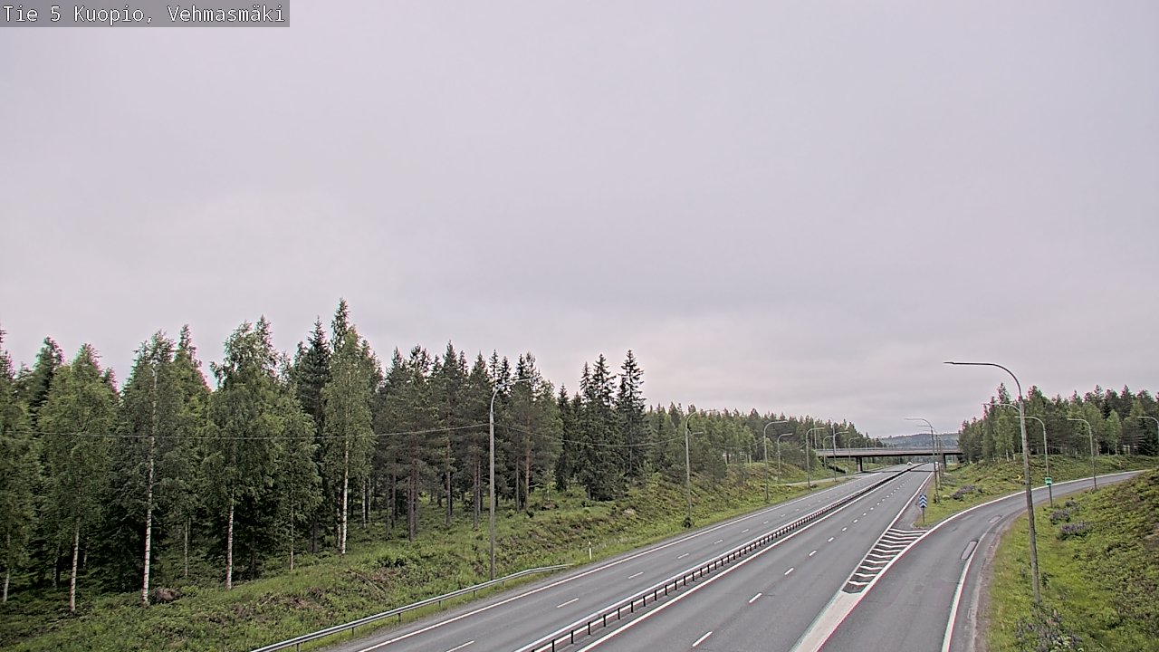 Weather Camera Image Road 5 Kuopio, Vehmasmäki, Kuopio, Pohjois-Savo