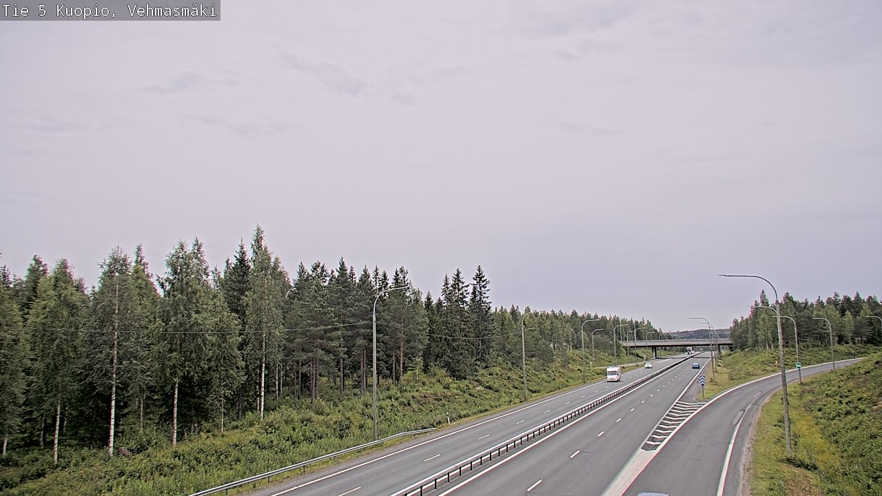 Weather Camera Image Road 5 Kuopio, Vehmasmäki, Kuopio, Pohjois-Savo