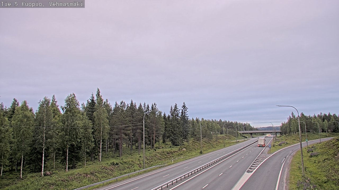 Weather Camera Image Road 5 Kuopio, Vehmasmäki, Kuopio, Pohjois-Savo