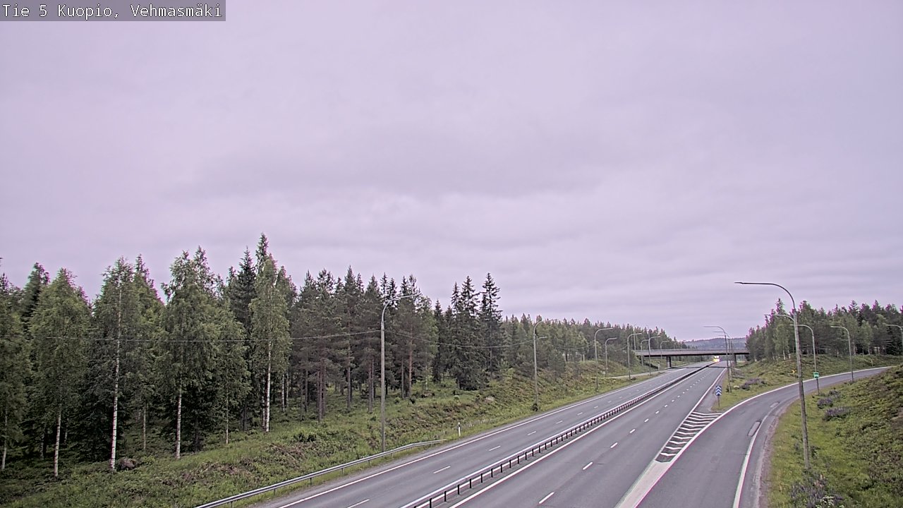 Weather Camera Image Road 5 Kuopio, Vehmasmäki, Kuopio, Pohjois-Savo