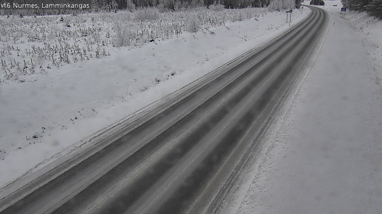 Weather Camera Image Väg 6 Nurmes, Lamminkangas, Nurmes, Pohjois-Karjala