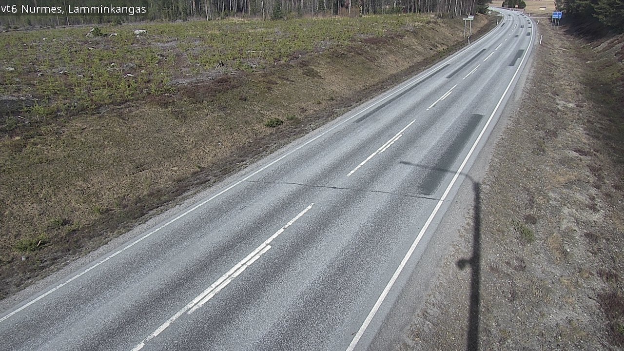 Weather Camera Image Väg 6 Nurmes, Lamminkangas, Nurmes, Pohjois-Karjala