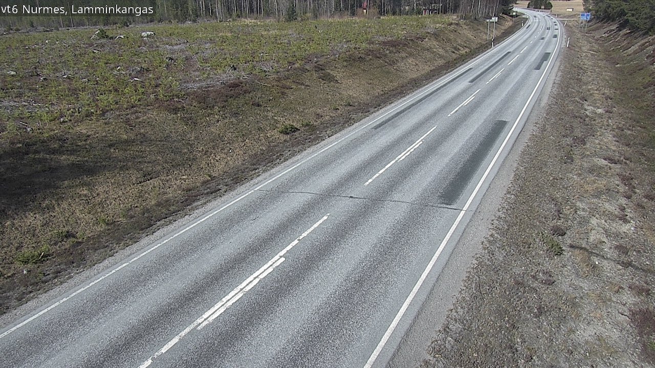 Weather Camera Image Väg 6 Nurmes, Lamminkangas, Nurmes, Pohjois-Karjala