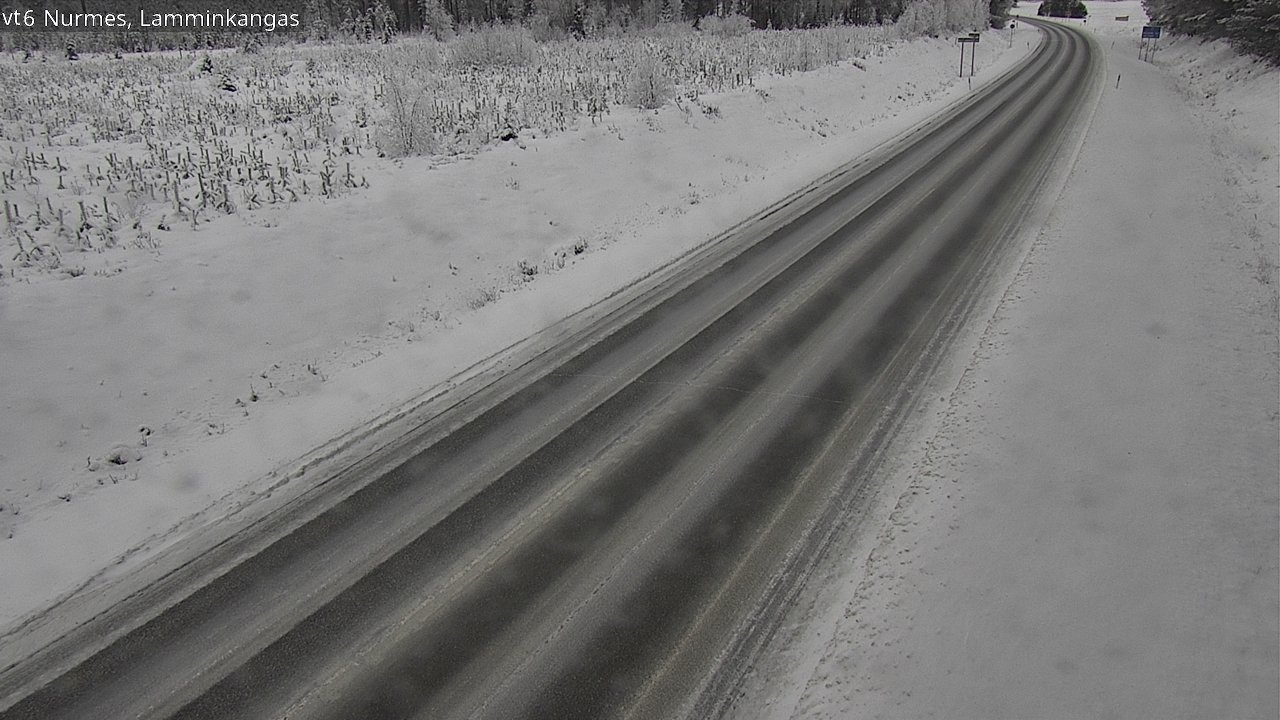 Weather Camera Image Väg 6 Nurmes, Lamminkangas, Nurmes, Pohjois-Karjala