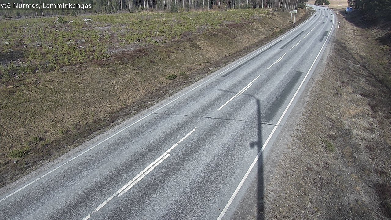 Weather Camera Image Väg 6 Nurmes, Lamminkangas, Nurmes, Pohjois-Karjala