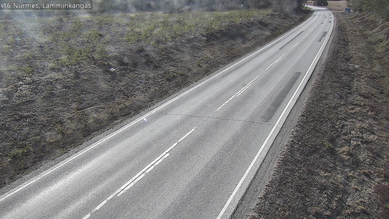 Weather Camera Image Väg 6 Nurmes, Lamminkangas, Nurmes, Pohjois-Karjala