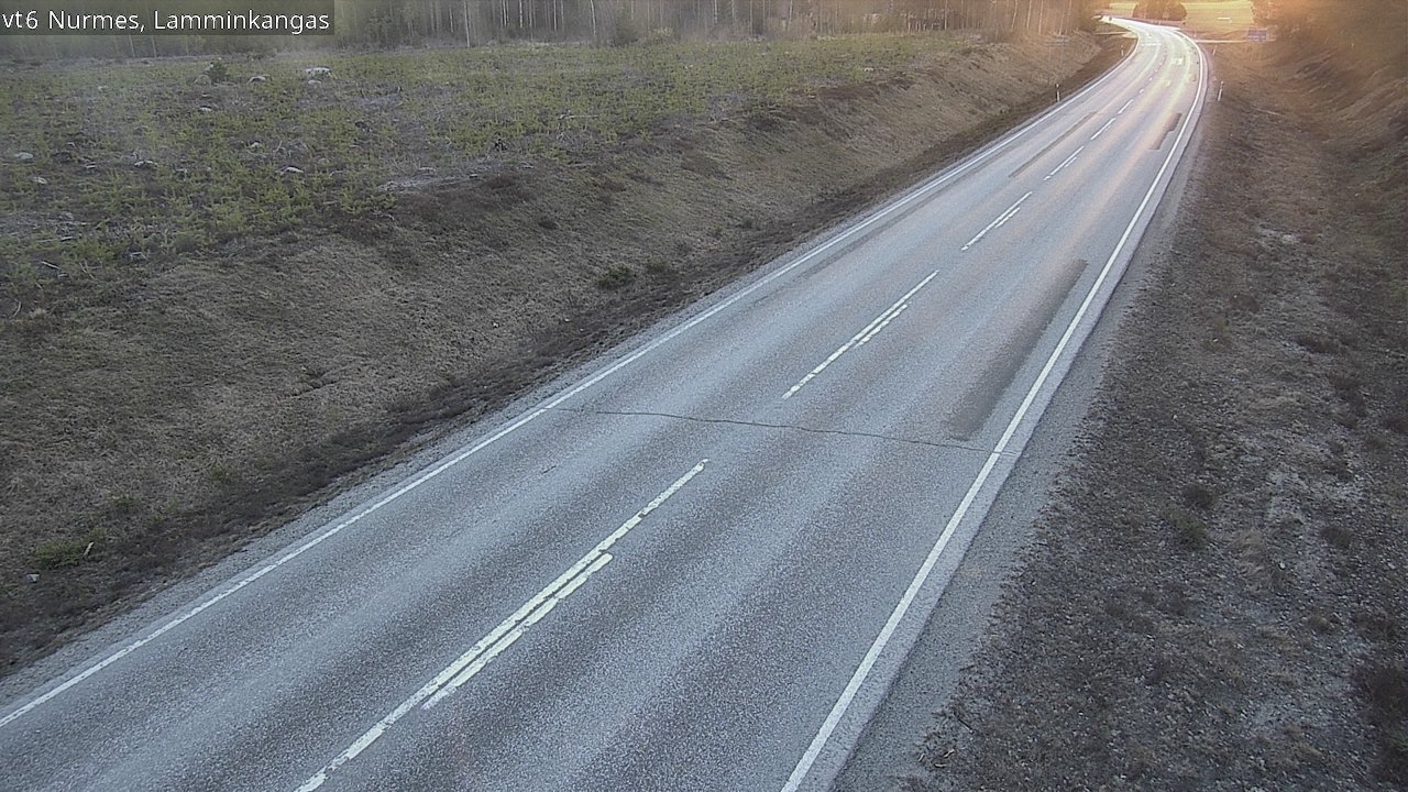 Weather Camera Image Väg 6 Nurmes, Lamminkangas, Nurmes, Pohjois-Karjala