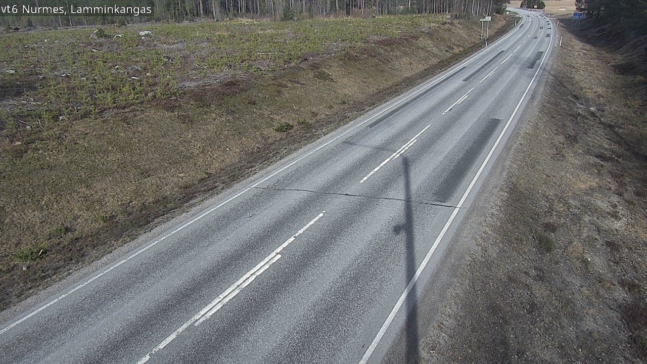 Weather Camera Image Väg 6 Nurmes, Lamminkangas, Nurmes, Pohjois-Karjala