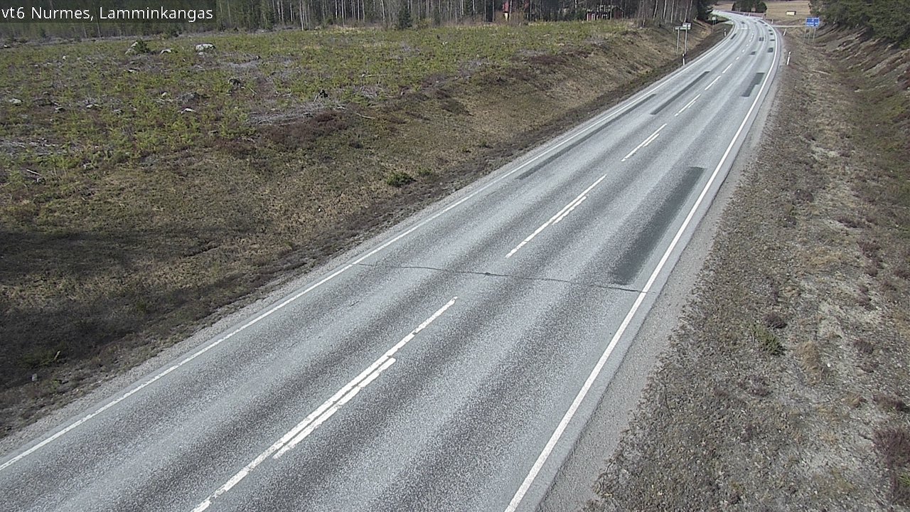 Weather Camera Image Väg 6 Nurmes, Lamminkangas, Nurmes, Pohjois-Karjala