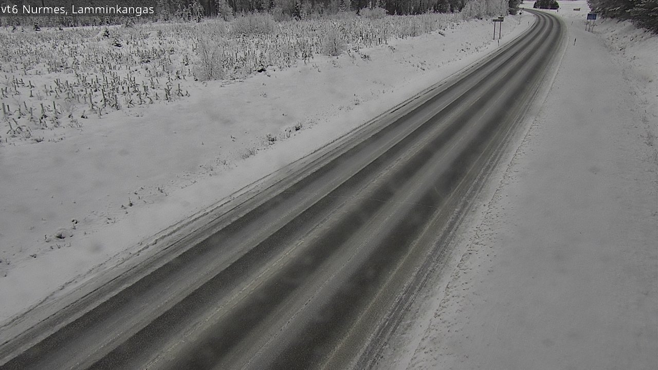 Weather Camera Image Väg 6 Nurmes, Lamminkangas, Nurmes, Pohjois-Karjala