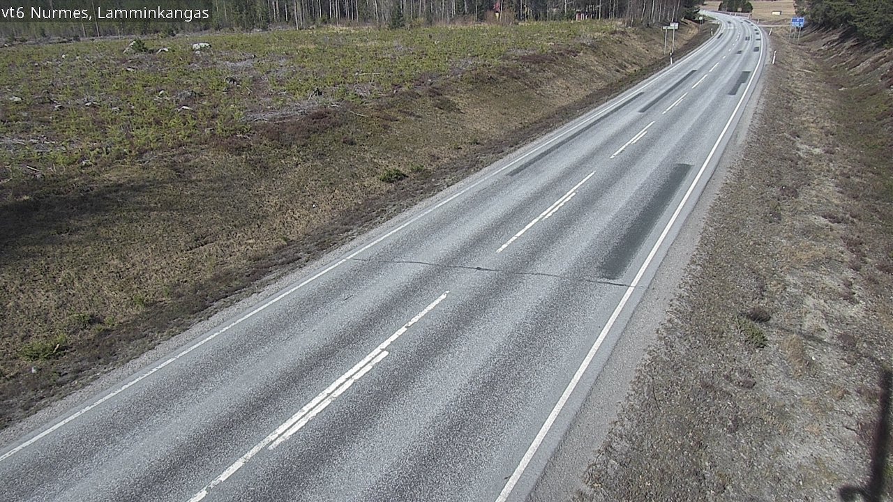 Weather Camera Image Väg 6 Nurmes, Lamminkangas, Nurmes, Pohjois-Karjala