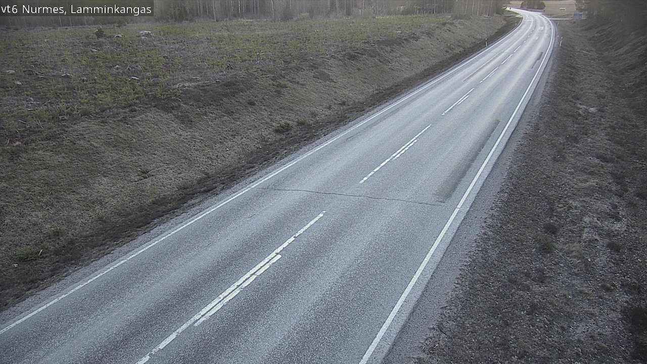 Weather Camera Image Väg 6 Nurmes, Lamminkangas, Nurmes, Pohjois-Karjala