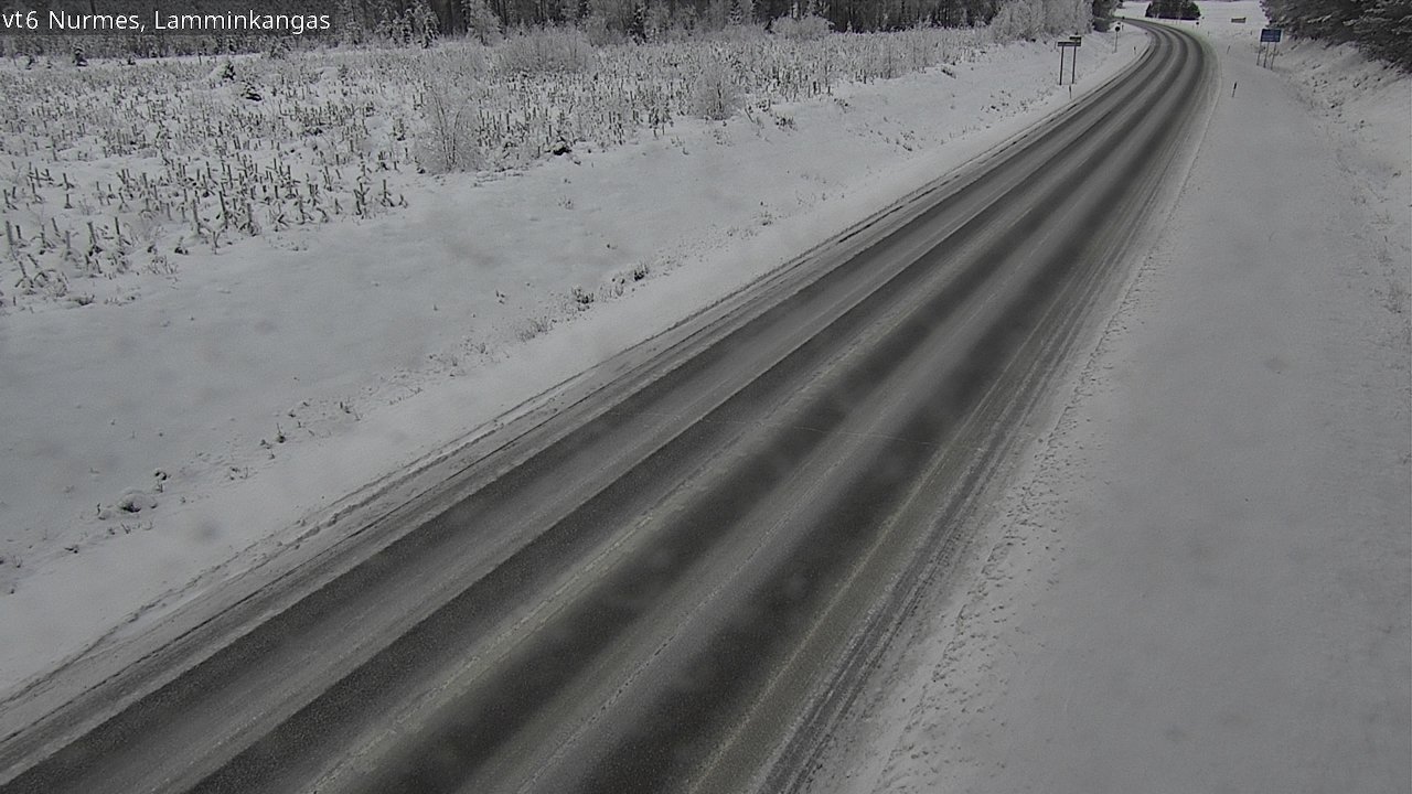 Weather Camera Image Väg 6 Nurmes, Lamminkangas, Nurmes, Pohjois-Karjala