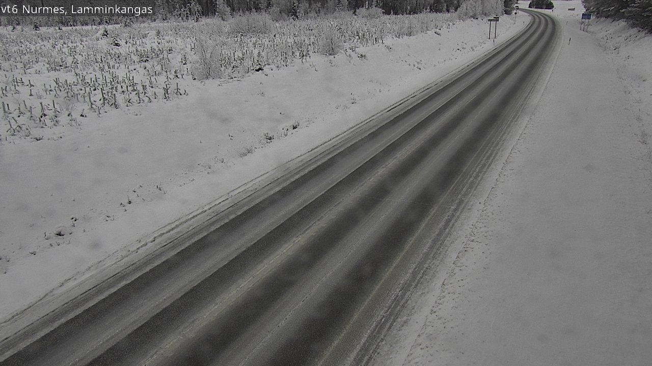 Weather Camera Image Väg 6 Nurmes, Lamminkangas, Nurmes, Pohjois-Karjala