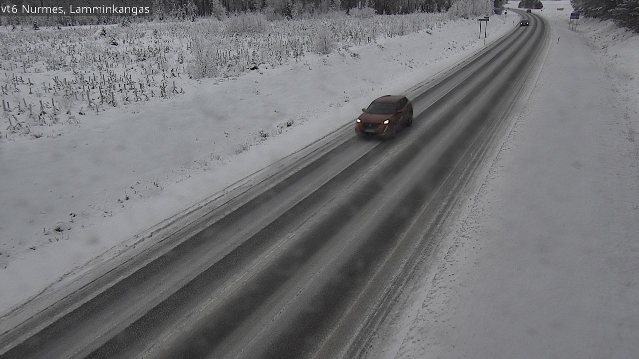 Weather Camera Image Väg 6 Nurmes, Lamminkangas, Nurmes, Pohjois-Karjala
