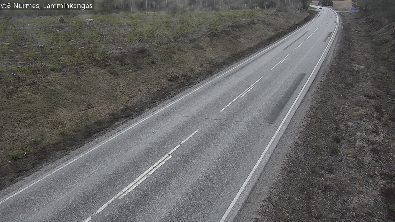 Weather Camera Image Väg 6 Nurmes, Lamminkangas, Nurmes, Pohjois-Karjala