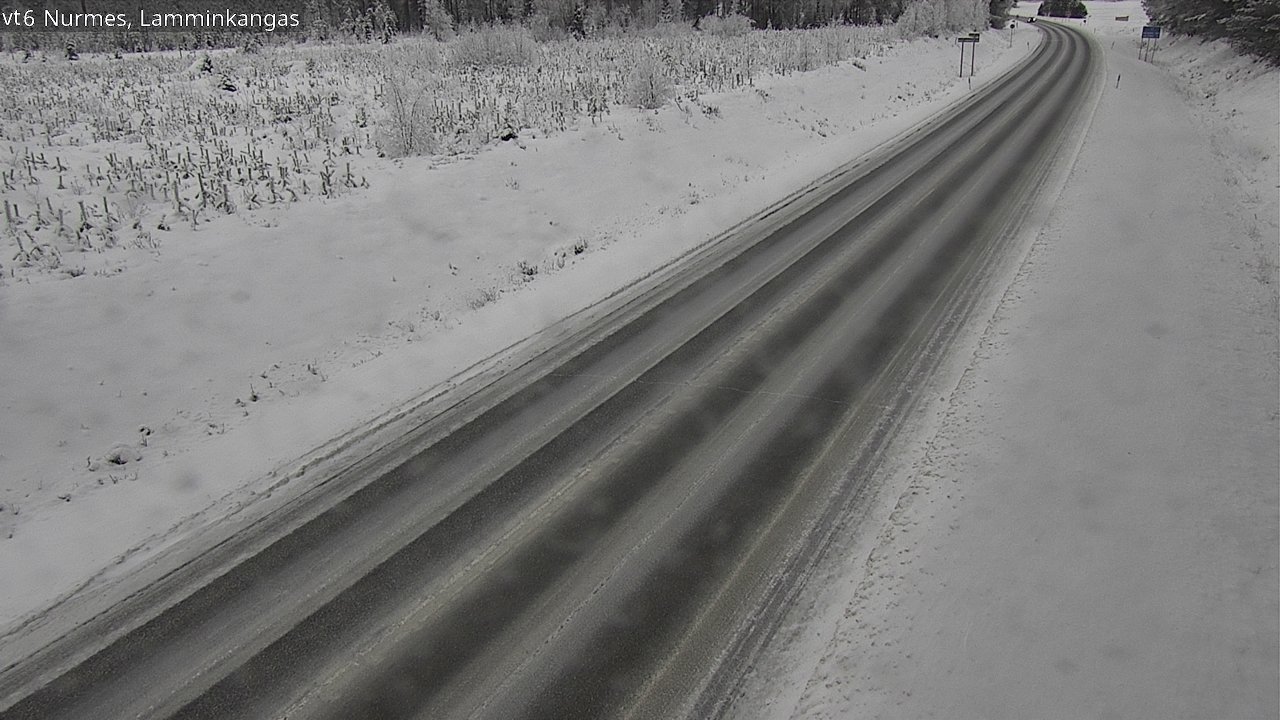 Weather Camera Image Väg 6 Nurmes, Lamminkangas, Nurmes, Pohjois-Karjala