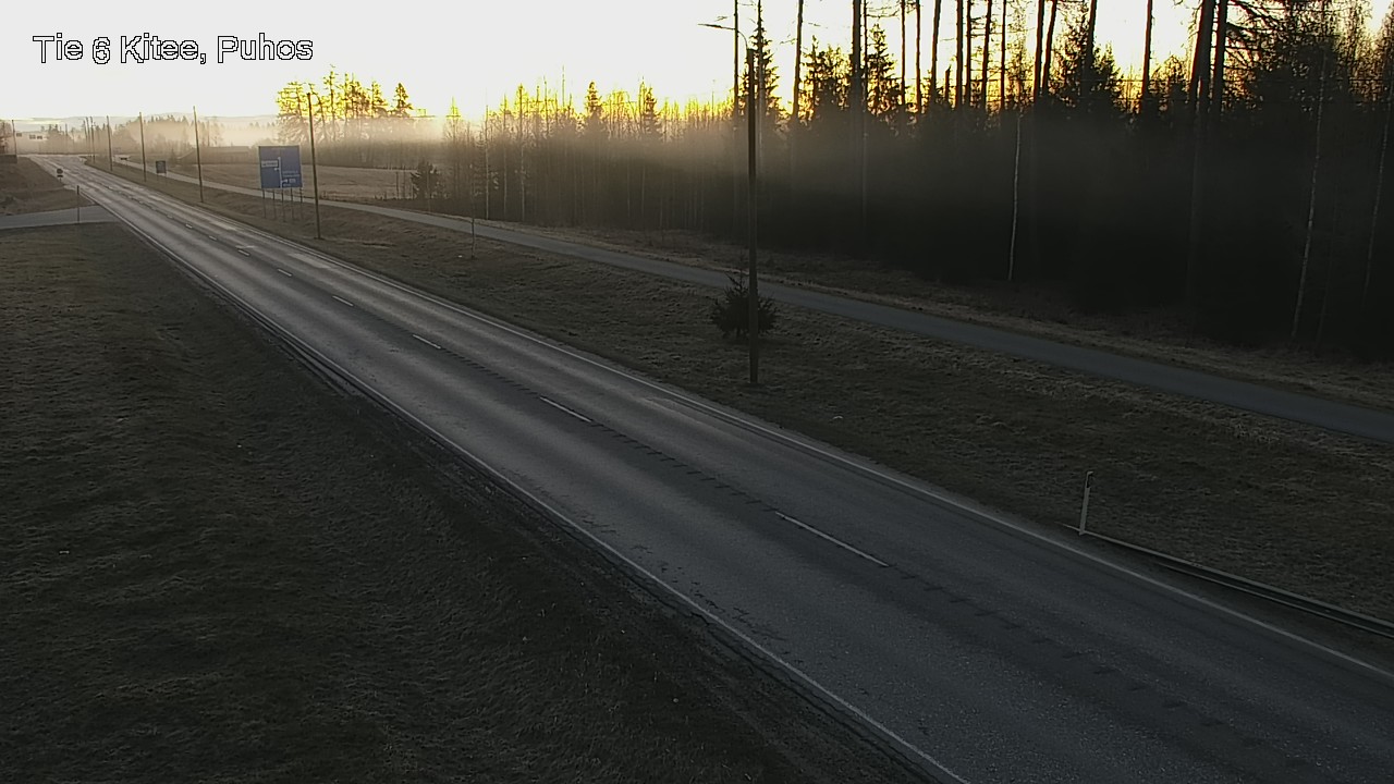 Weather Camera Image Väg 6 Kitee, Puhos, Kitee, Pohjois-Karjala