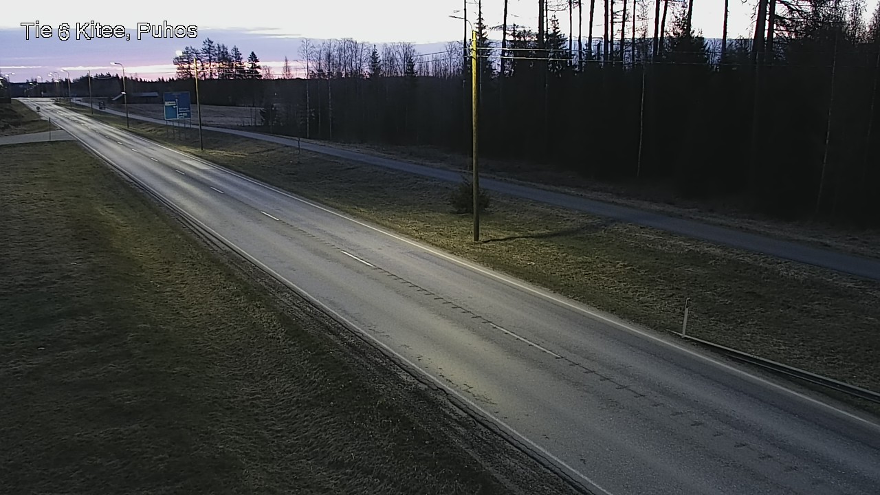 Weather Camera Image Road 6Kitee,  Puhos, Kitee, Pohjois-Karjala