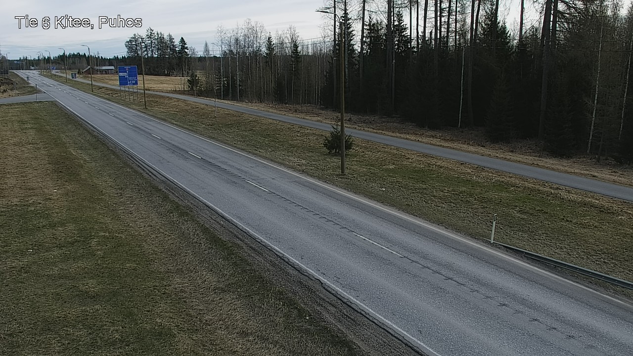 Weather Camera Image Väg 6 Kitee, Puhos, Kitee, Pohjois-Karjala