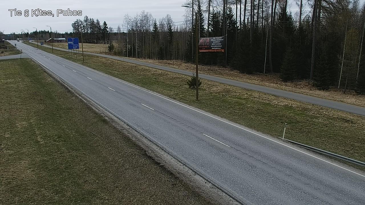 Weather Camera Image Väg 6 Kitee, Puhos, Kitee, Pohjois-Karjala
