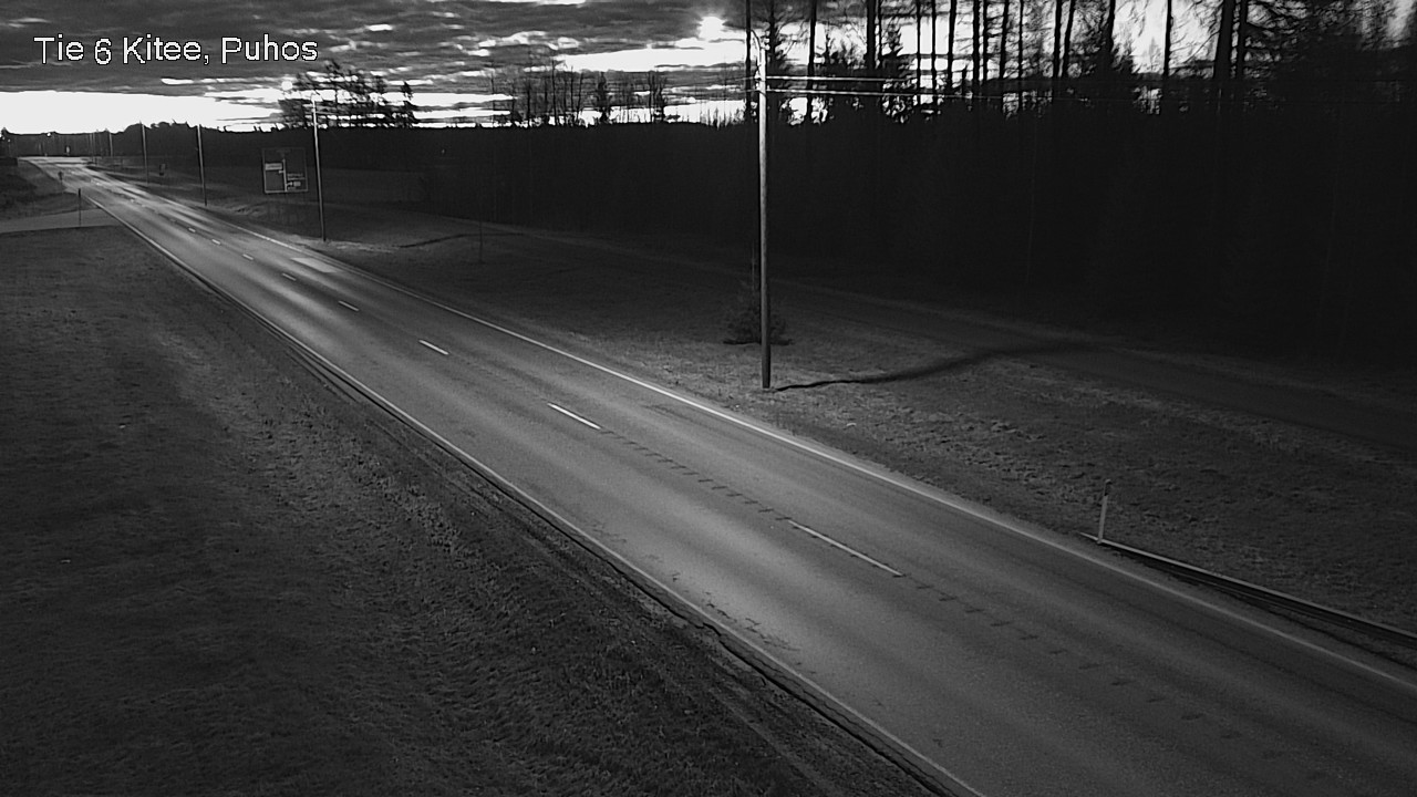 Weather Camera Image Väg 6 Kitee, Puhos, Kitee, Pohjois-Karjala
